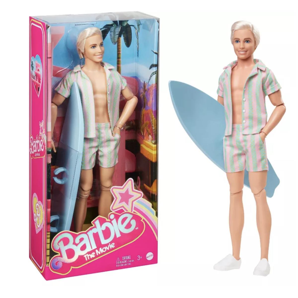 Mattel Barbie The Movie Ken Doll Dressed in a Surf Casual Outfit