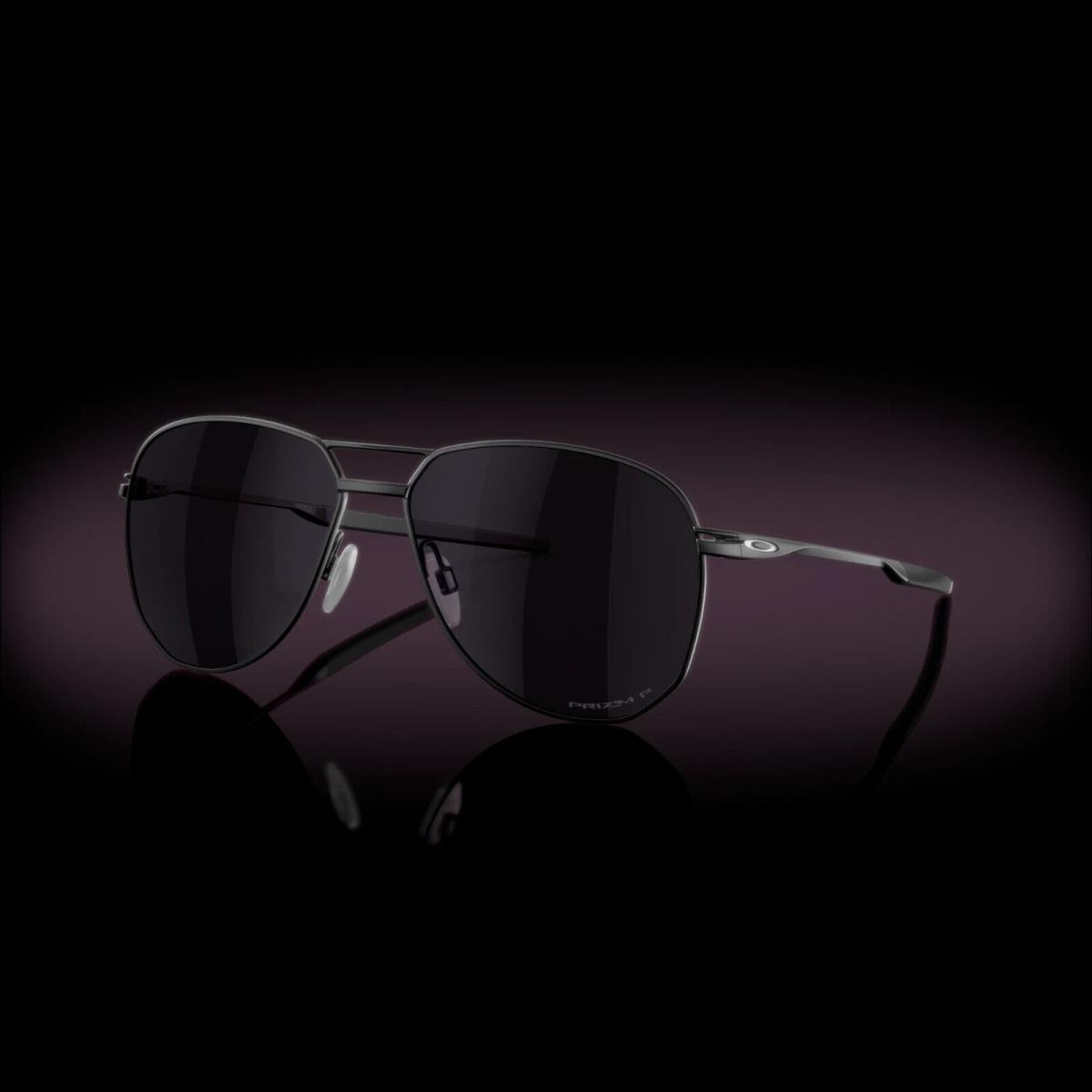 Oakley Contrail TI Polarized Sunglasses OO6050-0157 Satin Black W/ Prizm Grey