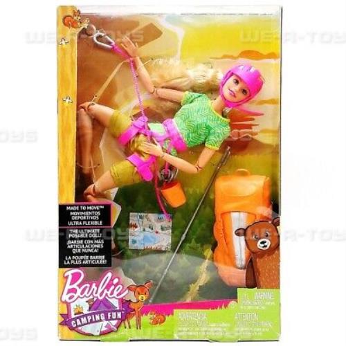 Barbie Camping Fun Made to Move Rock Climber Doll 2016 Mattel FGC97