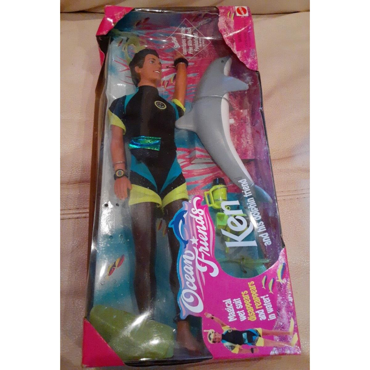 Barbie Ocean Friends Ken and His Dolphin Friend Doll Set 1996 Mattel 15430