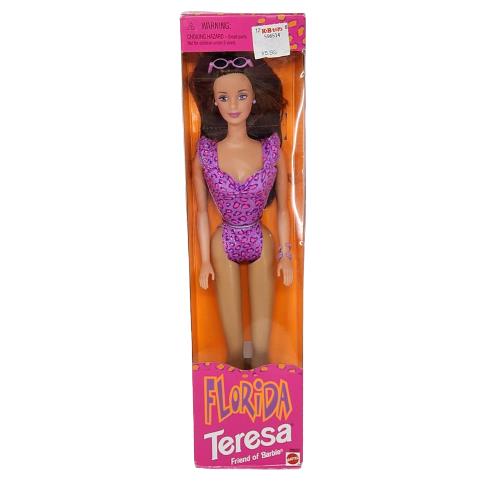Vintage 1998 Barbie Doll Mattel Florida Vacation Teresa 20537 Nos