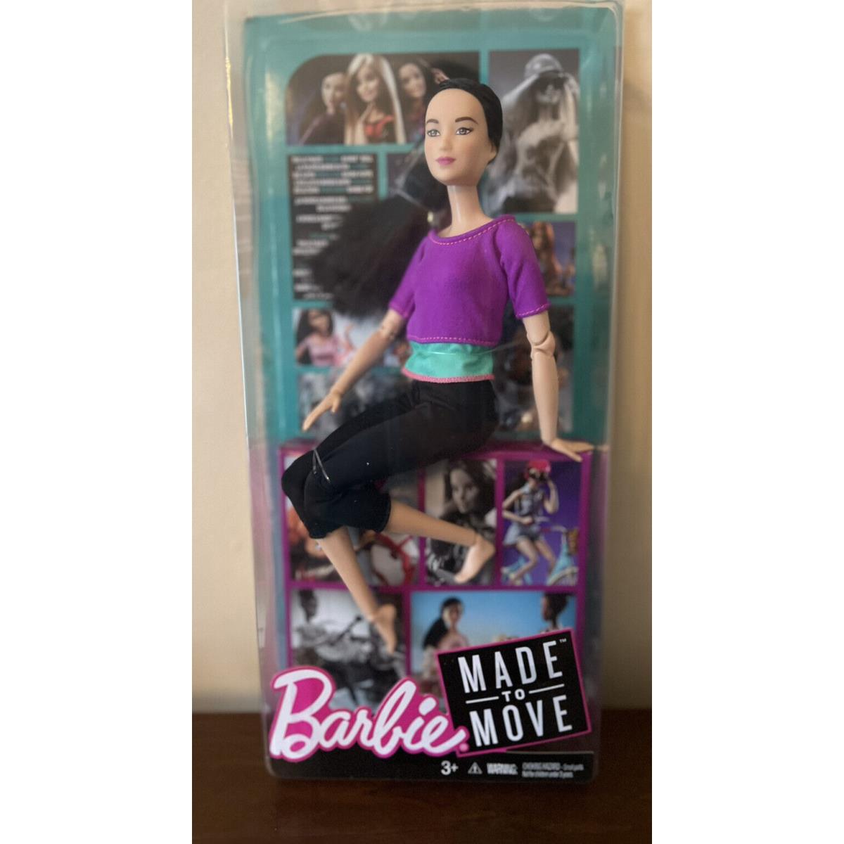 Barbie Made To Move Articulated Asian Purple Top Yoga Outfit