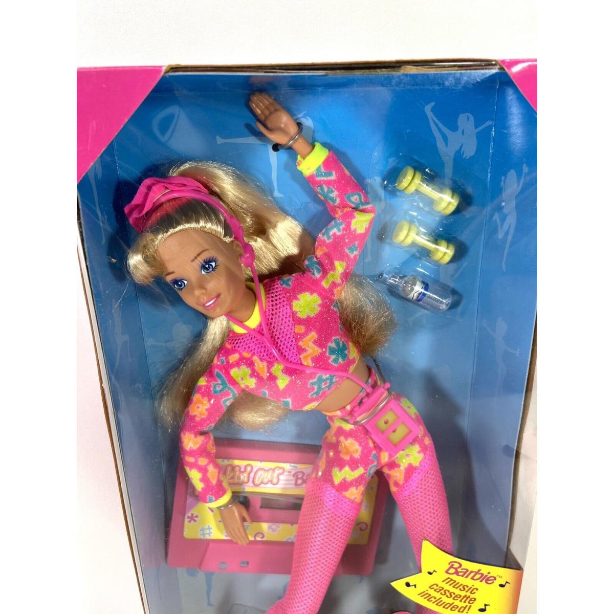 Barbie Workin Out Doll 1996 Mattel Inc Music Cassette Included Vintage 17317