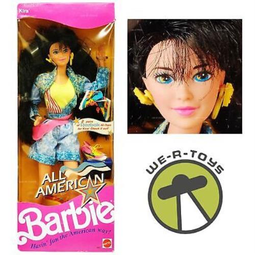 All American Barbie Kira Doll Reebok 1990 Mattel No. 9427 Nrfb