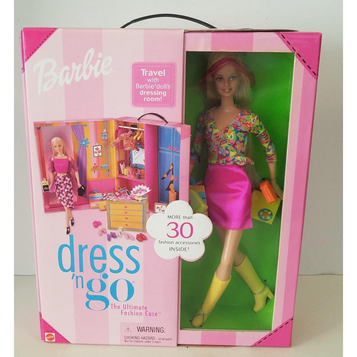 2001 Dress N` Go Travel Fashion Case Barbie No. 55308