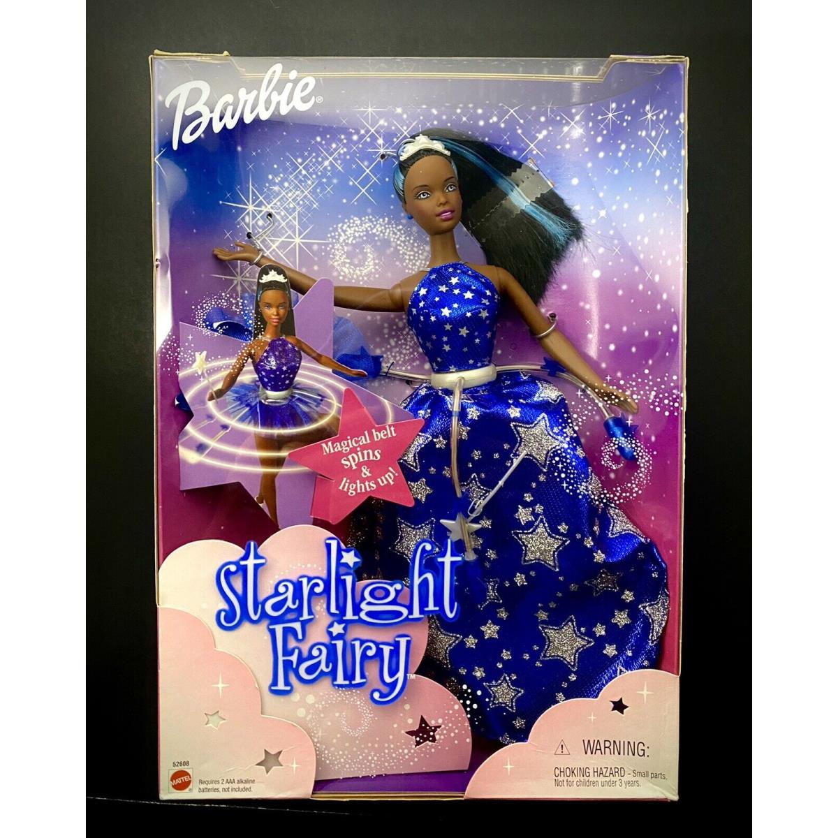 Vintage 2001 Mattel Barbie Starlight Fairy Doll Figure African American Nrfb