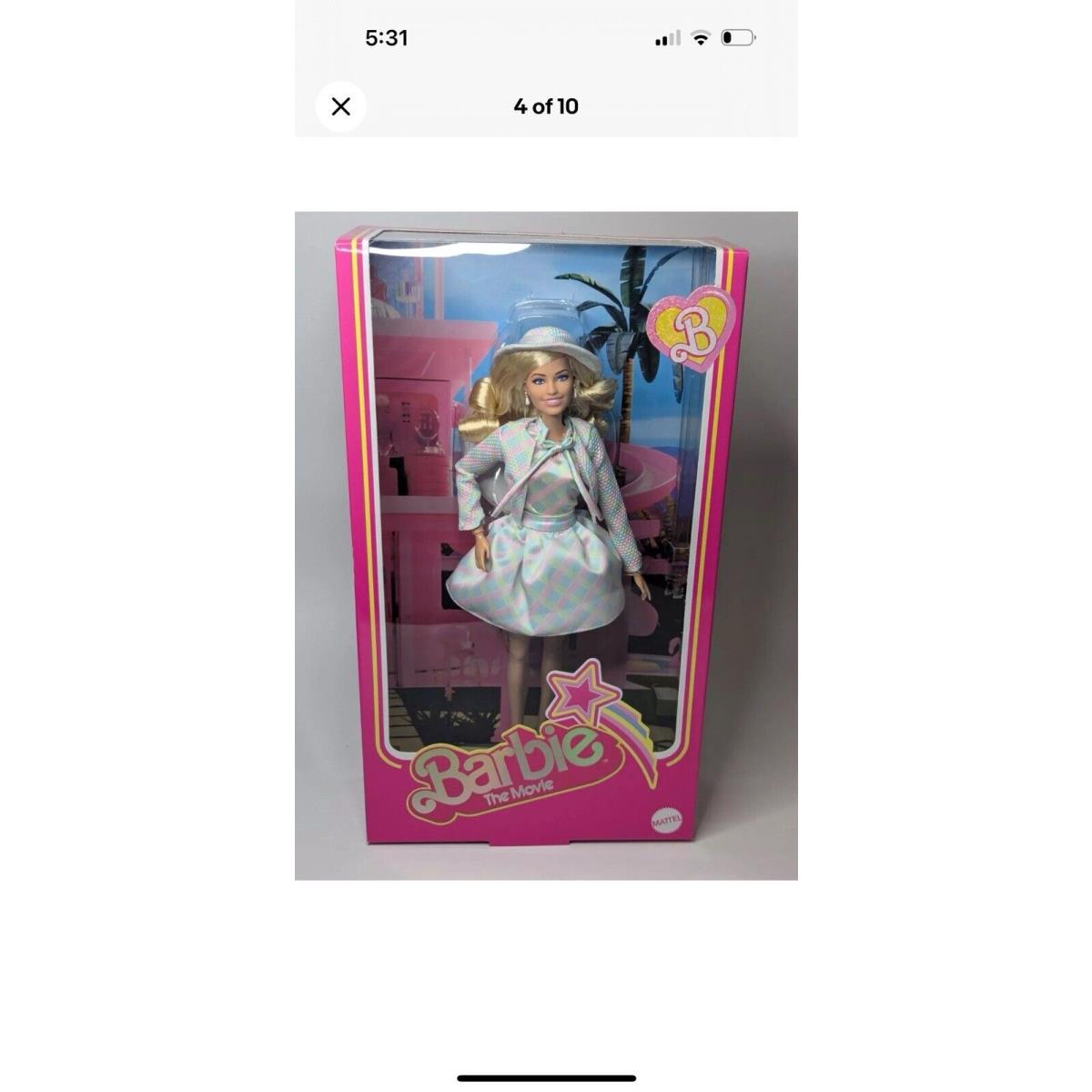Barbie The Movie Collectible Doll Margot Robbie as Barbie in Plaid Matching Set