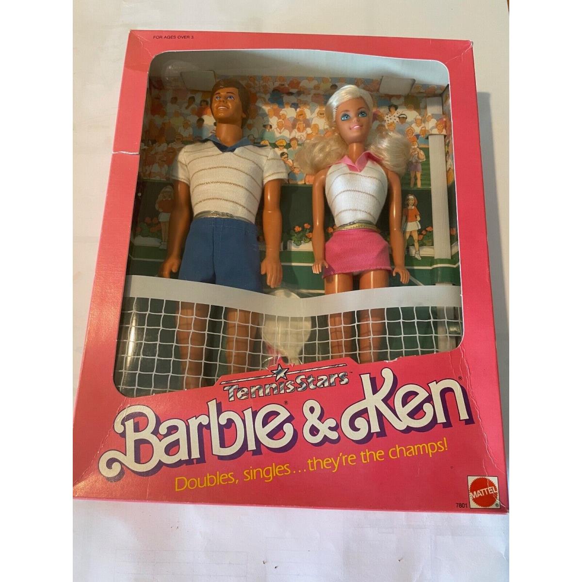 Barbie Tennis Stars Barbie Ken Dolls 1988 Mattel 7801 Tennisstars Nrfb