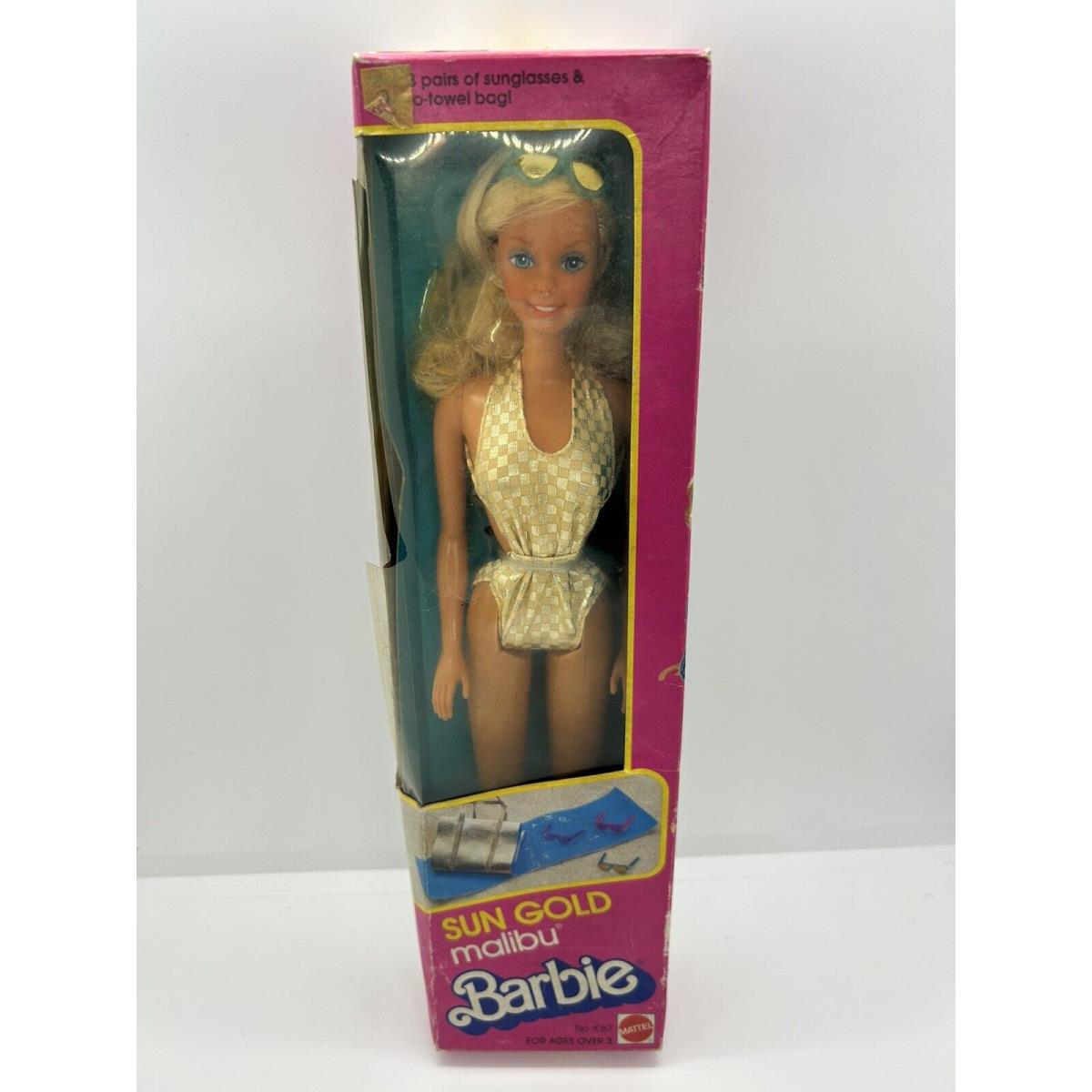 1983 Vintage Sun Gold Malibu Barbie Mattel 1067 Nrfb Box Damage