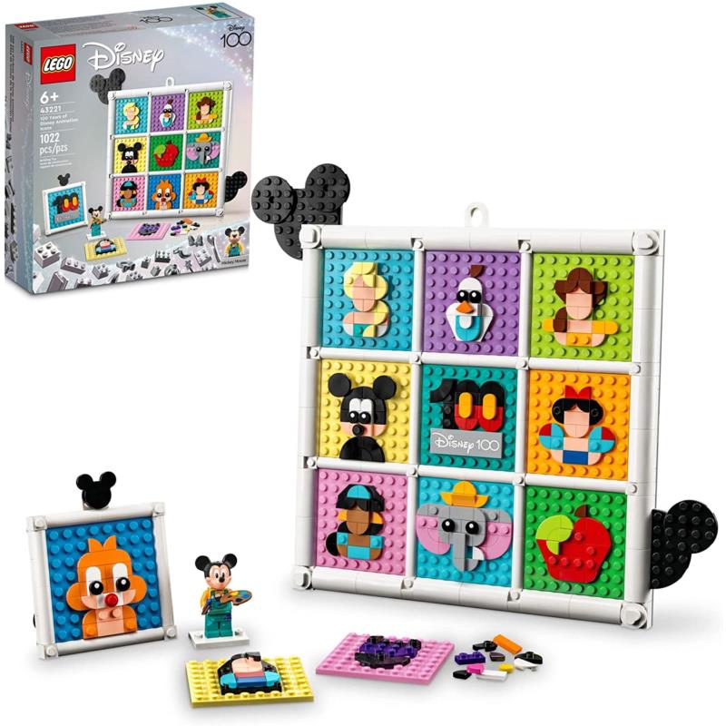 Lego Disney 100 Years of Disney Animation Icons 43221 Set Creative Wall Art Toy