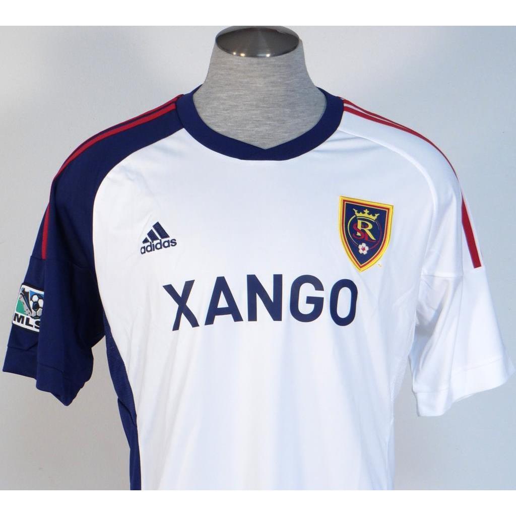 Adidas Climacool Real Salt Lake White Short Sleeve Soccer Jersey Men`s