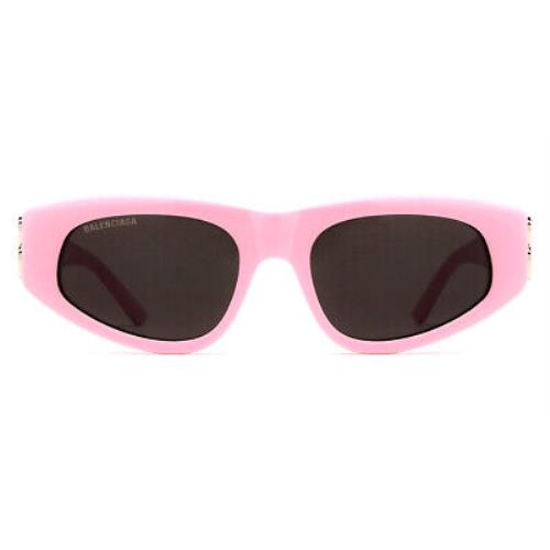 Balenciaga BB0095S Sunglasses Pink/silver Gray Square 53mm