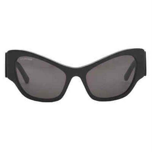 Balenciaga Grey Cat Eye Ladies Sunglasses BB0259S 001 58 BB0259S 001 58