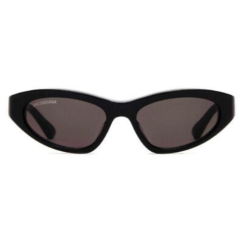 Balenciaga BB0207S Sunglasses Women Black Gray Cat Eye 54mm