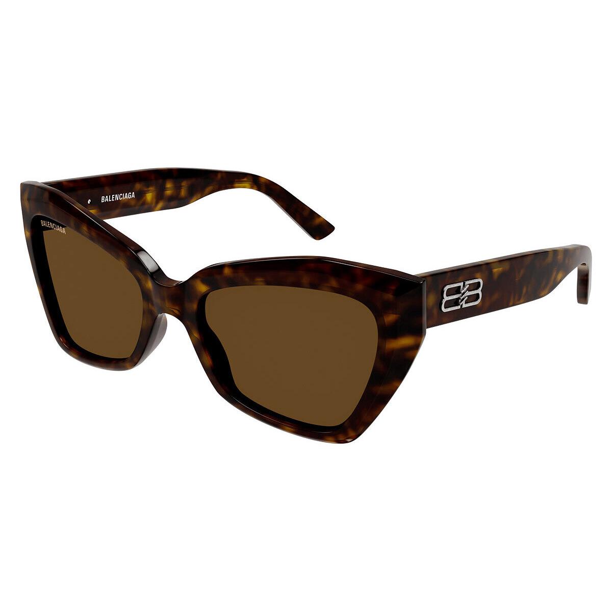 Balenciaga BB0271S Sunglasses Women Havana Brown Cat Eye 56