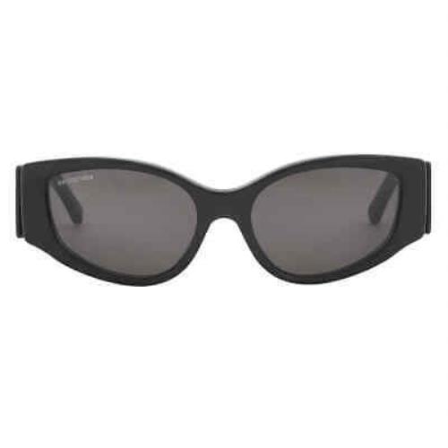 Balenciaga Grey Cat Eye Ladies Sunglasses BB0258S 001 58 BB0258S 001 58