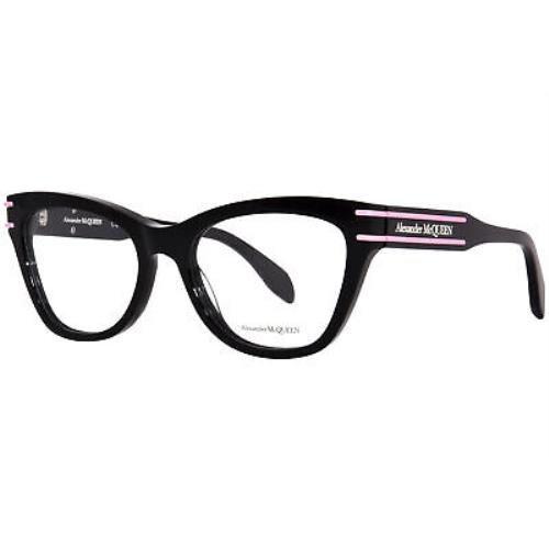 Alexander Mcqueen AM0401O 003 Eyeglasses Women`s Black/pink Full Rim 53mm