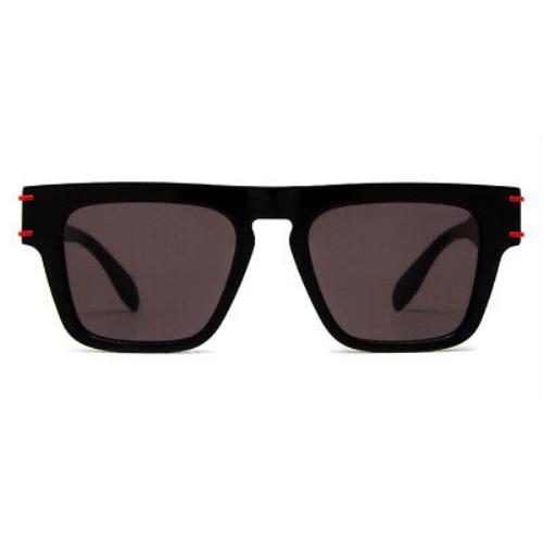 Alexander Mcqueen AM0397S Sunglasses Black Gray Square 52mm