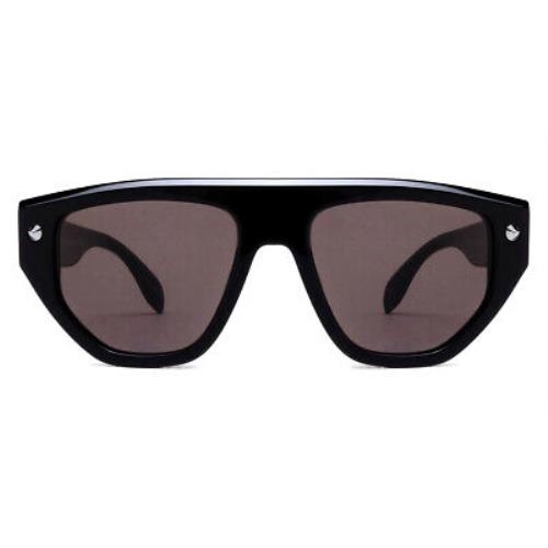 Alexander Mcqueen AM0408S Sunglasses Black Gray Square 54mm