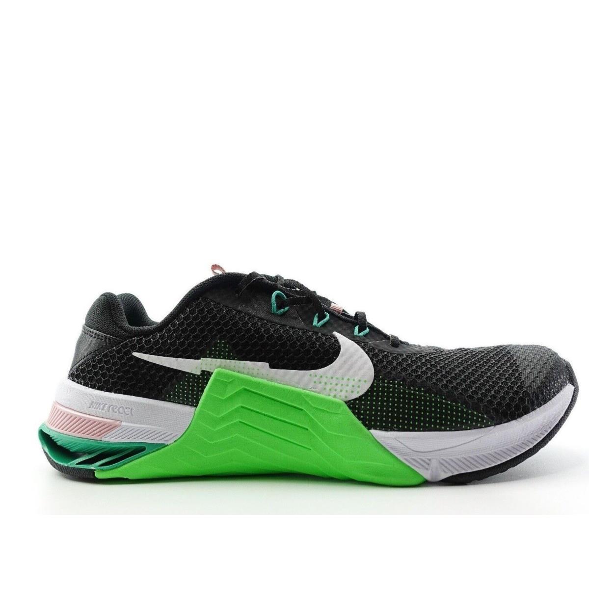 Nike Metcon 7 Gym Training Women`s Size 9.5 Green White Black Shoes CZ8280 036