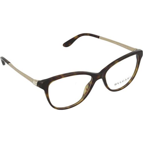 Bvlgari Women`s BV4108B Eyeglasses Frames- 504 Dark Tortoise- 53-16-140