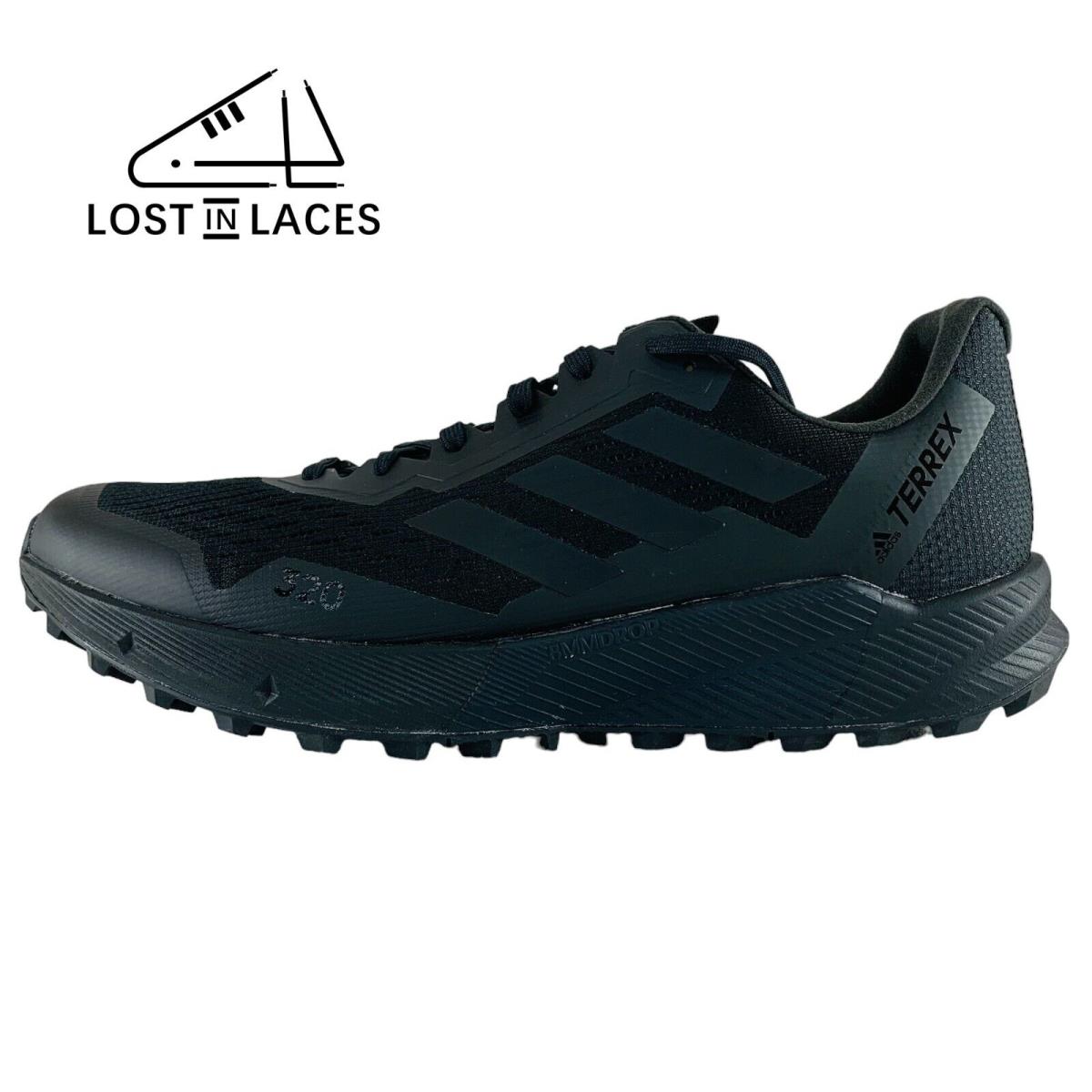 Adidas Terrex Agravic Flow 2.0 Black Trail Running Shoes Men`s Sizes