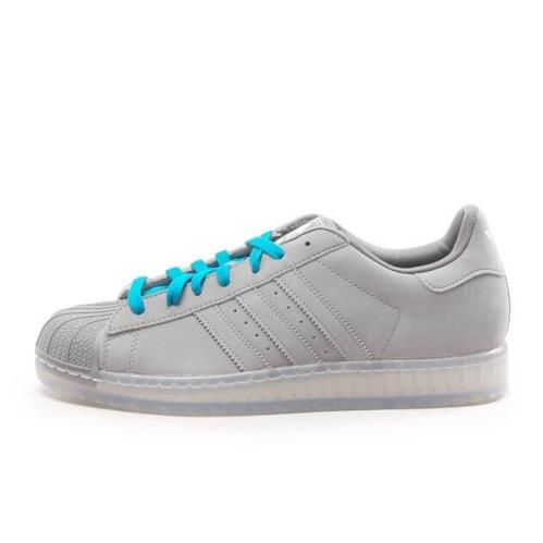 Adidas Originals Superstar Clr Tech Gray Blue Clear Ice Shoes Men`s G65811 - Gray