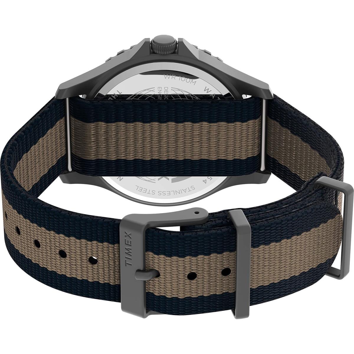 Timex 297289 Men`s XL Textile Strap Watch 41mm in Gunmetal Casual Watch