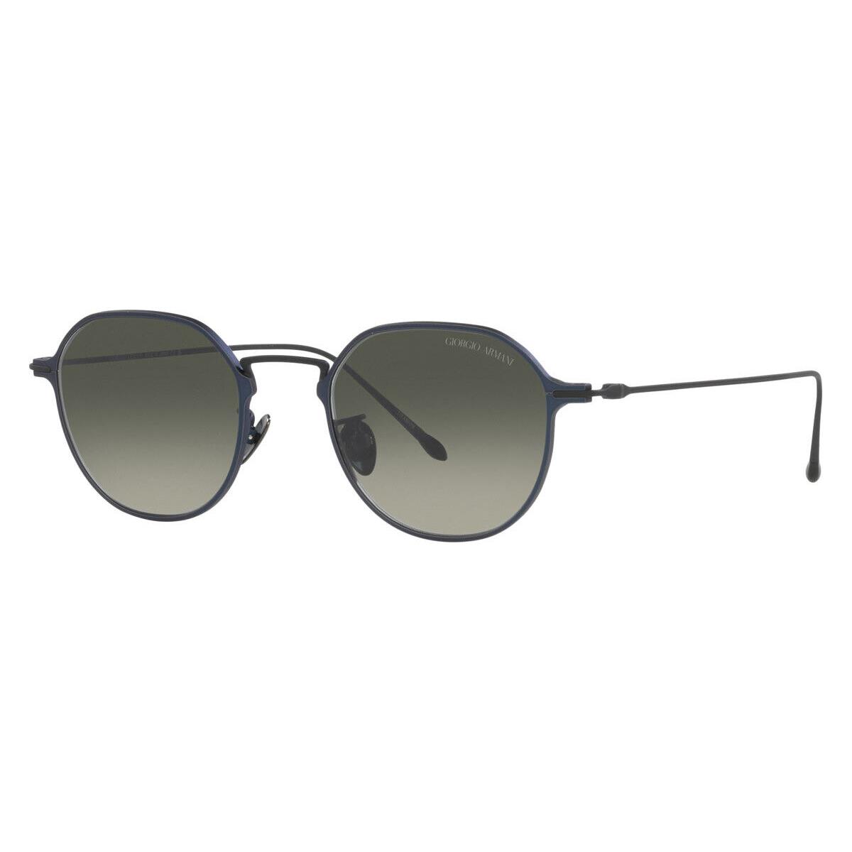 Giorgio Armani AR6138T Sunglasses Matte Blue Gradient Gray 49
