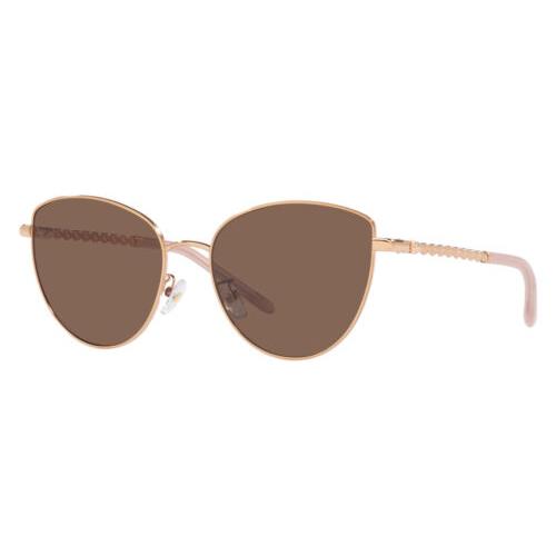 Tory Burch Women`s TY6091-332373 Fashion 56mm Shiny Rose Gold Sunglasses