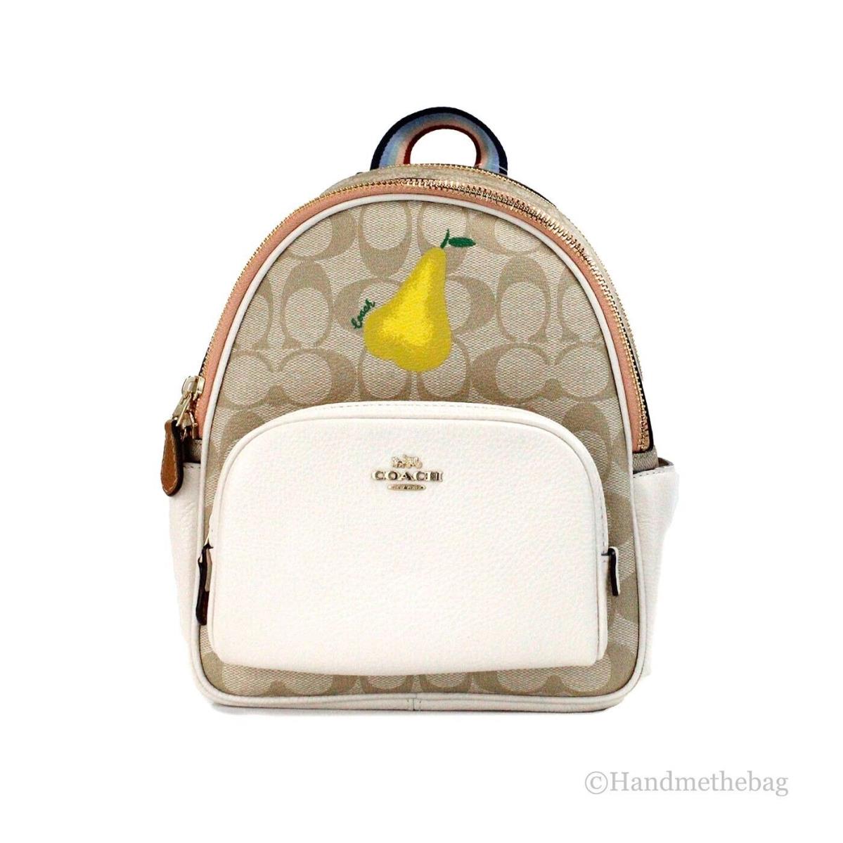 Coach C8258 Mini Court Signature Pear Motif Shoulder Backpack Bookbag Bag