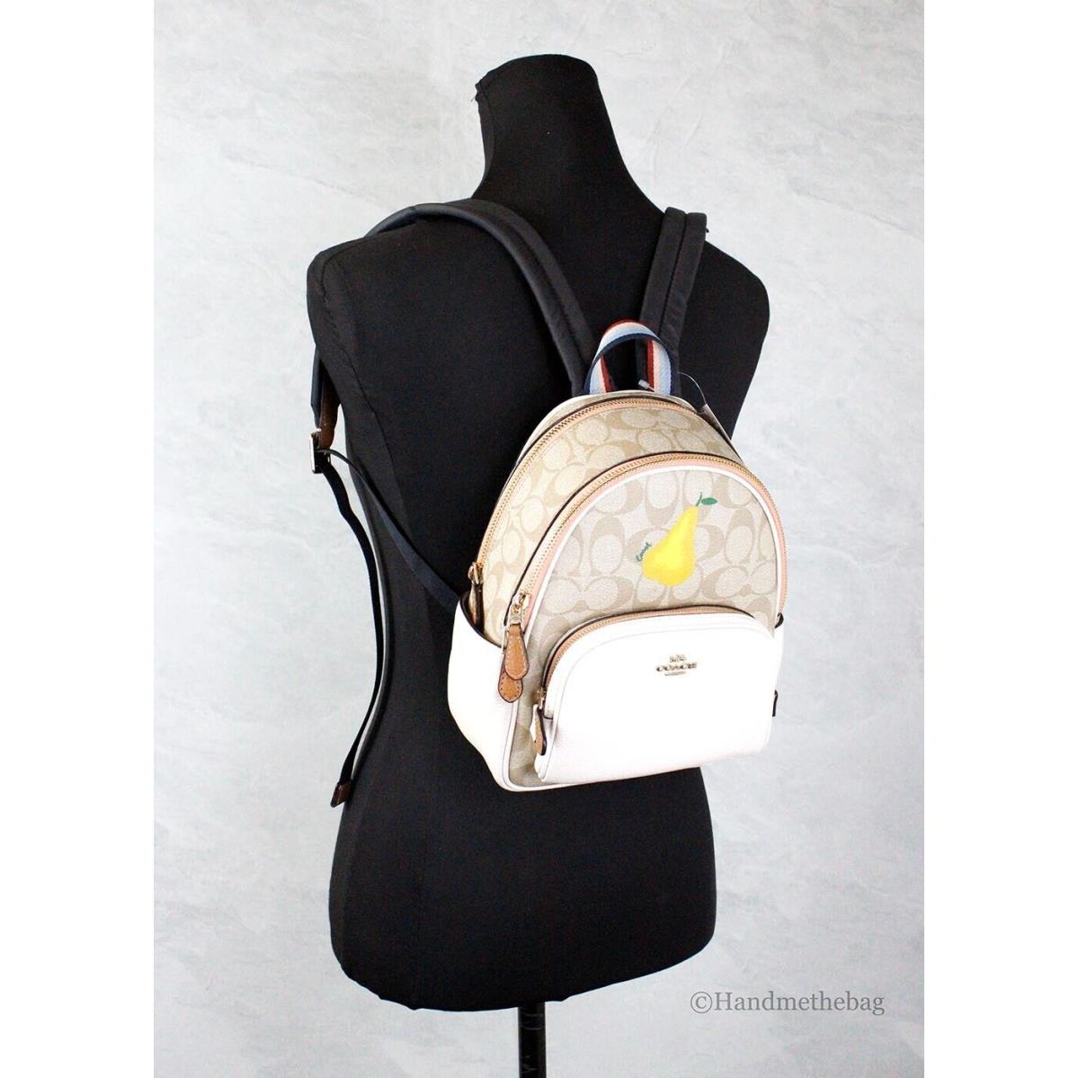 Coach C8258 Mini Court Signature Pear Motif Shoulder Backpack Bookbag Bag