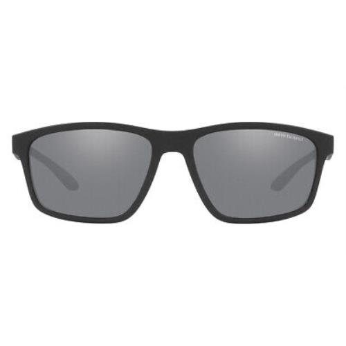 Armani Exchange AX4122S Sunglasses Matte Black Light Gray Mirrored Black 59mm