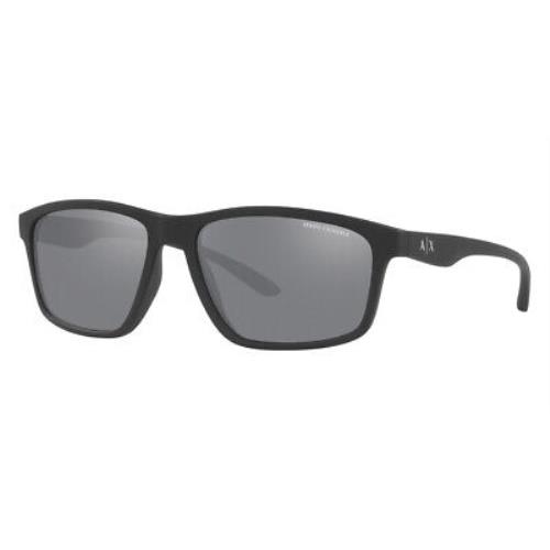 Armani Exchange sunglasses  - Matte Black / Light Gray Mirrored Black Frame, Light Gray Mirrored Black Lens 0