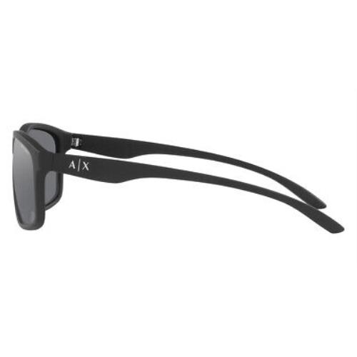 Armani Exchange sunglasses  - Matte Black / Light Gray Mirrored Black Frame, Light Gray Mirrored Black Lens 1