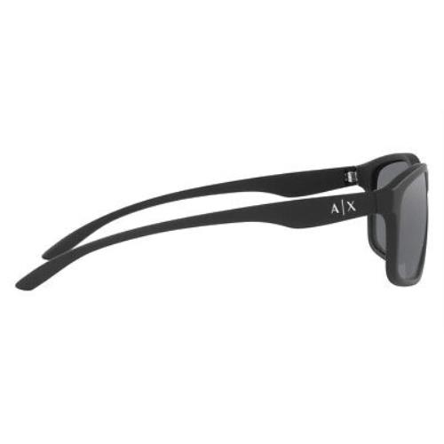 Armani Exchange sunglasses  - Matte Black / Light Gray Mirrored Black Frame, Light Gray Mirrored Black Lens 3