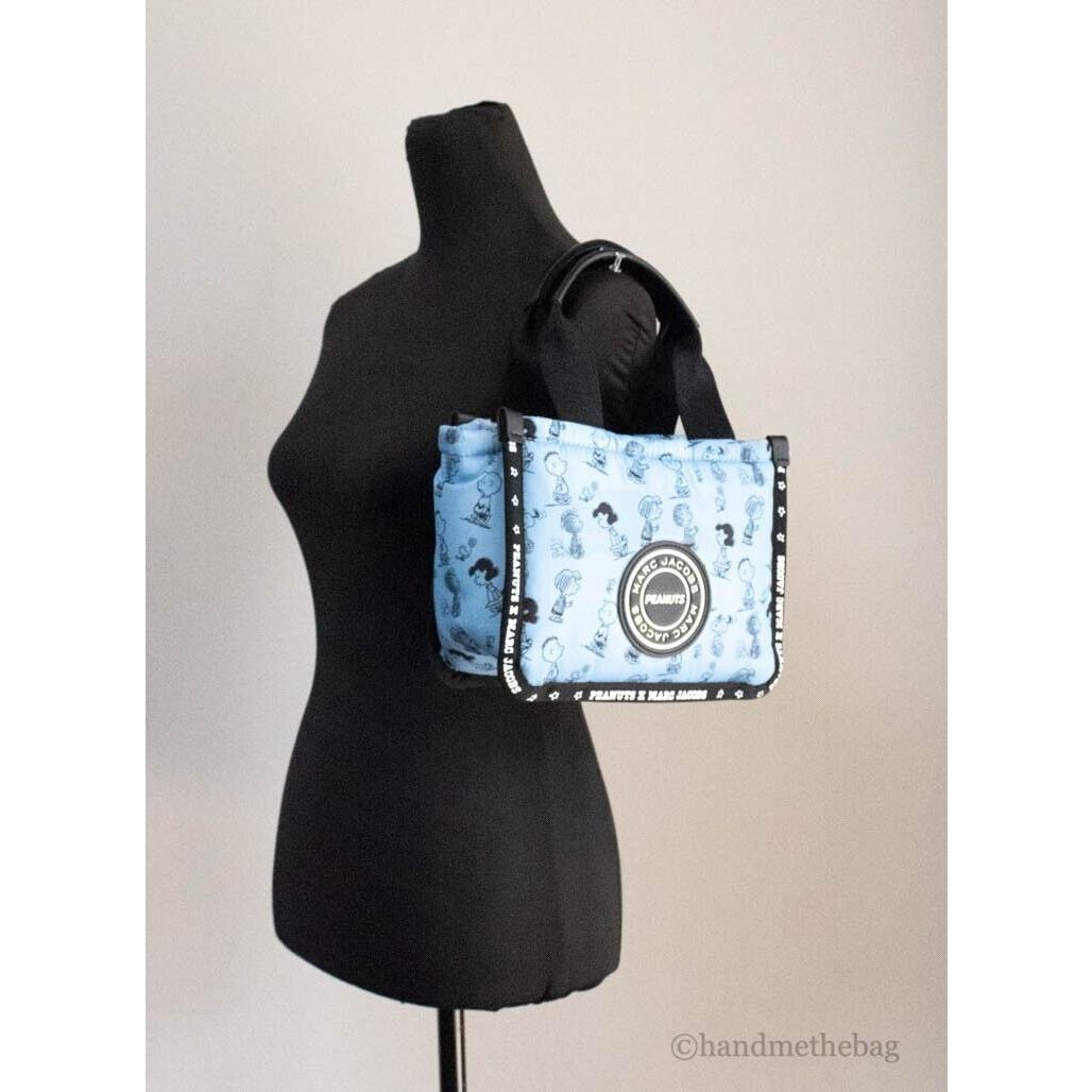 Marc Jacobs X Peanuts Air Blue Mini Puffy Nylon Tote Crossbody Bag Handbag Purse