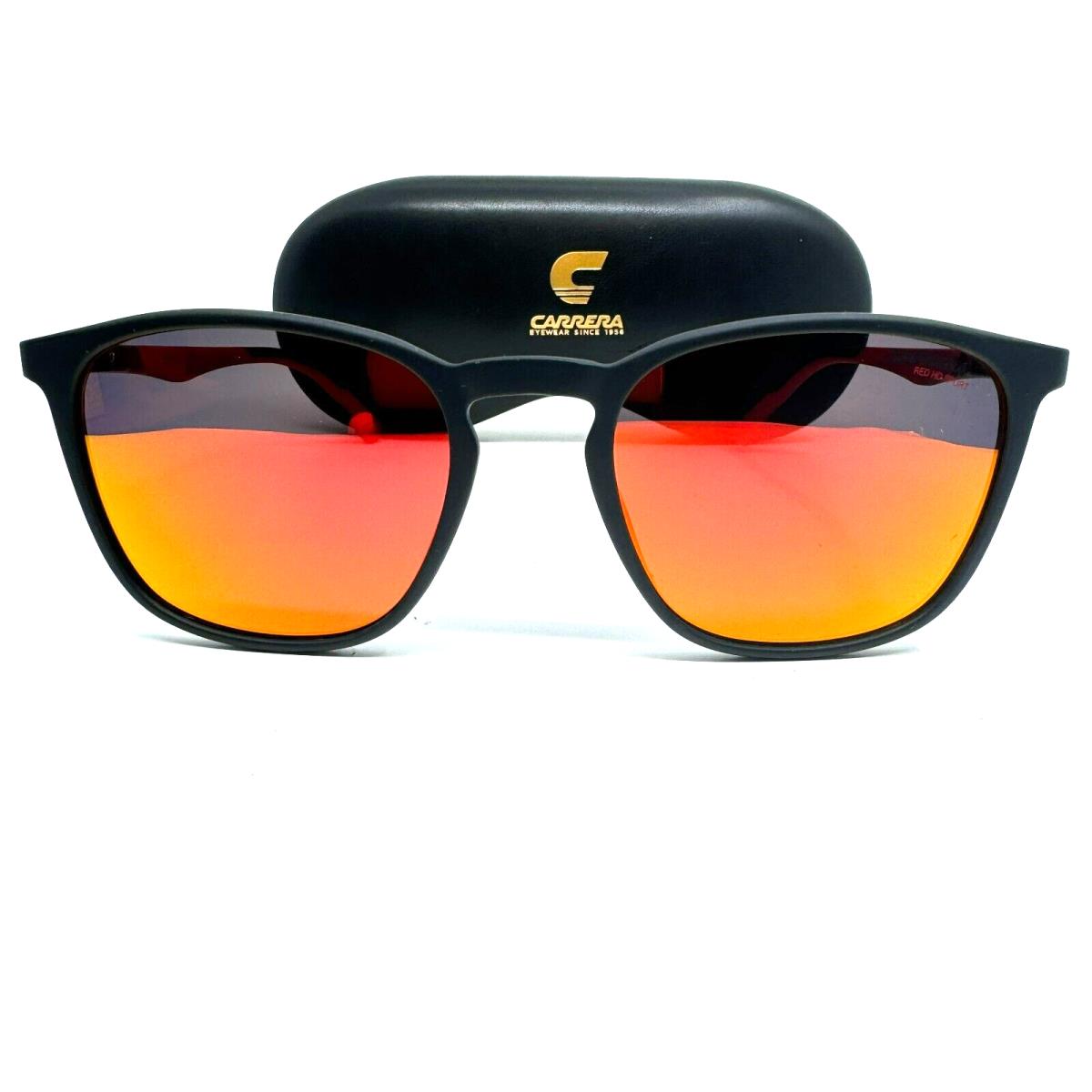 Carrera Black Round Men`s Sunglasses Red HD Sport 8041/S OITW3 53-20-145 H10047