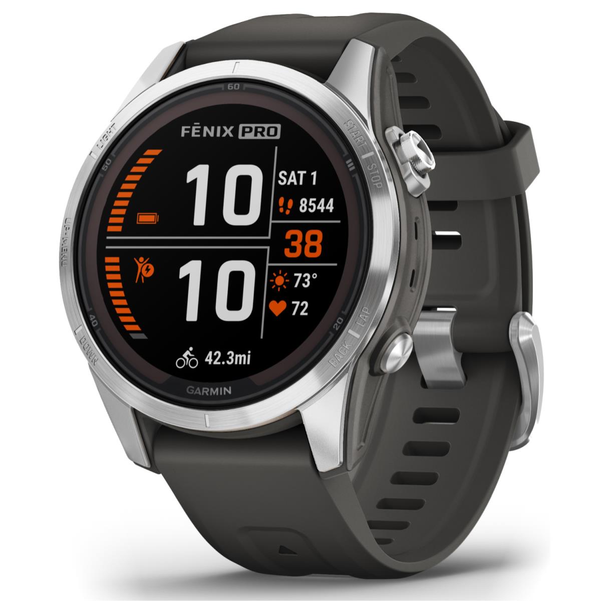 Garmin Fenix 7S Pro Solar 42 mm Multisport Gps Smartwatch Graphite - Graphite