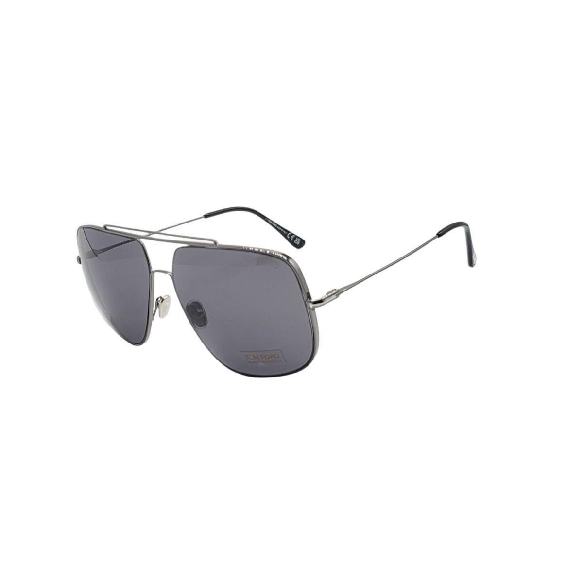 Tom Ford TF 0927 Liam Sunglasses 12A Dark Ruthenium/gray Lenses