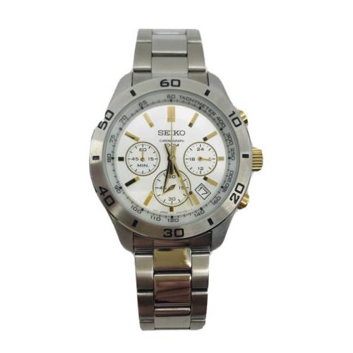 Seikomen`s Quartz Watch Two-tone Silver/gold Chronograph SSB051P1 Classic