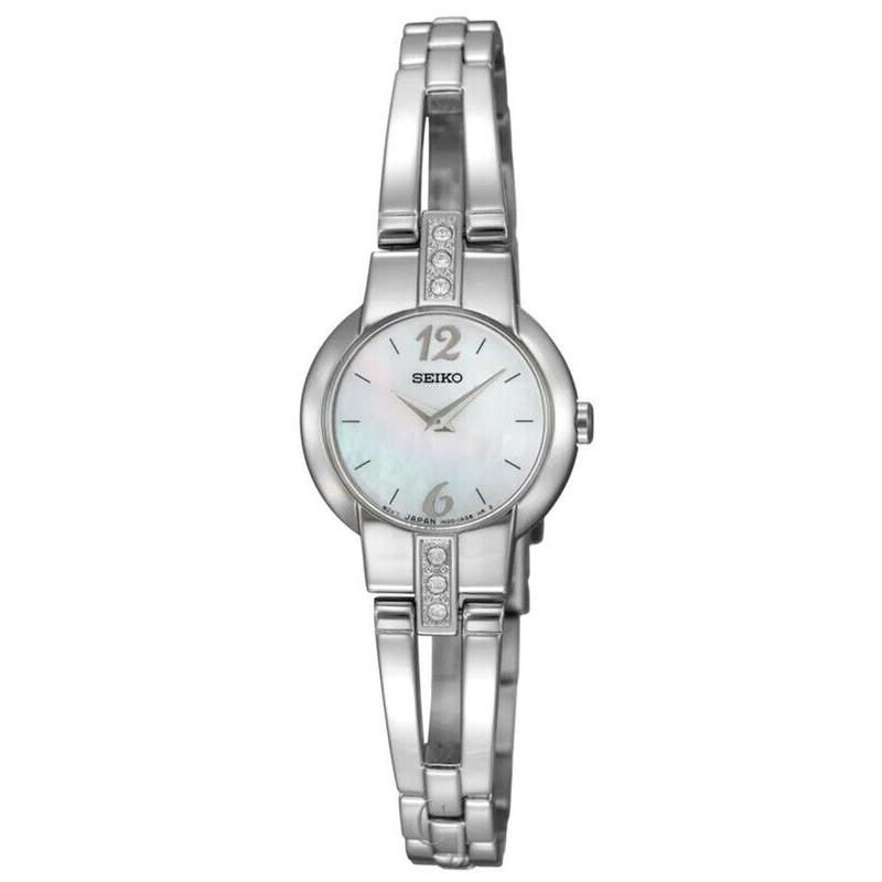 Seiko Women S Dress White Mother OF Pearl Dial Steel Bracelet Watch SUJG45