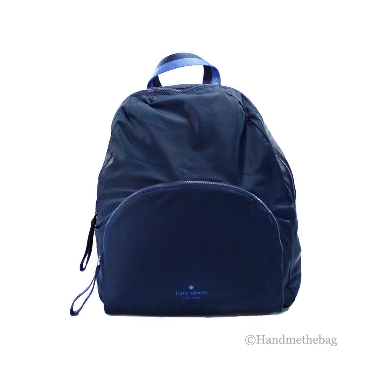 Kate Spade Arya Medium Nylon Nightcap Blue Packable Backpack Bookbag Bag