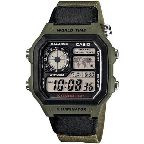 Casio AE1200WHB-3B Men`s Illuminator Digital Multi-mission Watch