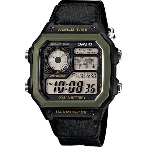 Casio AE1200WHB-1B Men`s Illuminator World Time Digital Watch