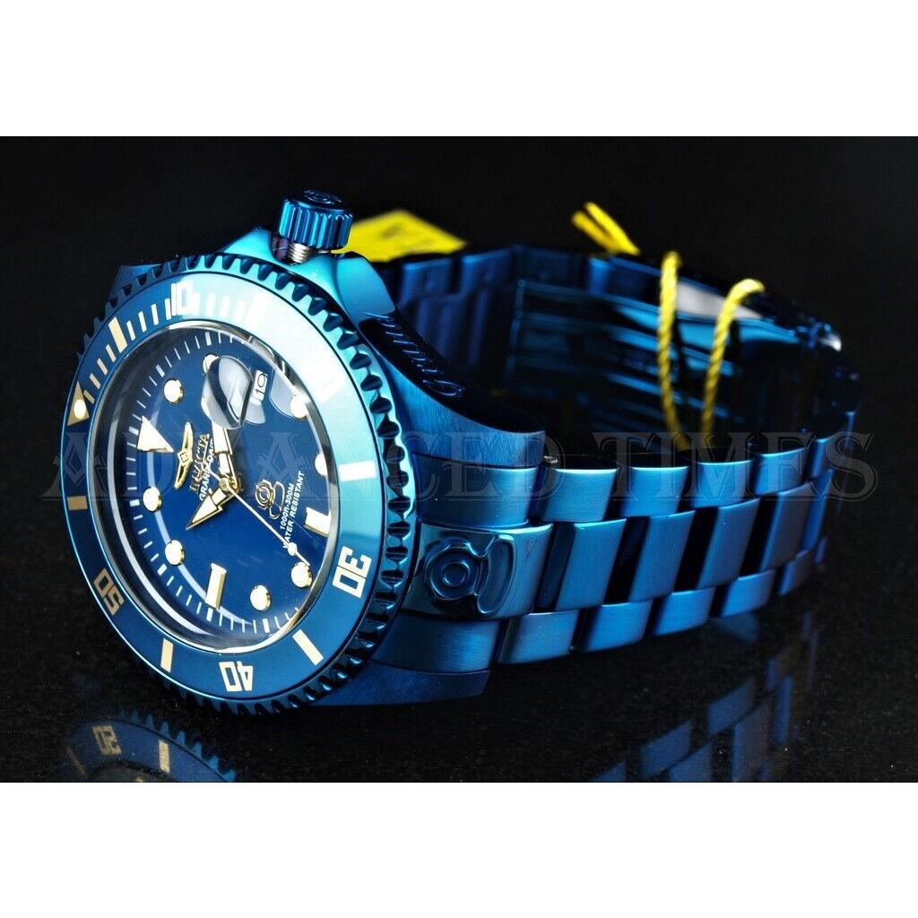 Invicta 47mm Grand Diver Automatic Triple Blue Stainless Steel 300m Watch