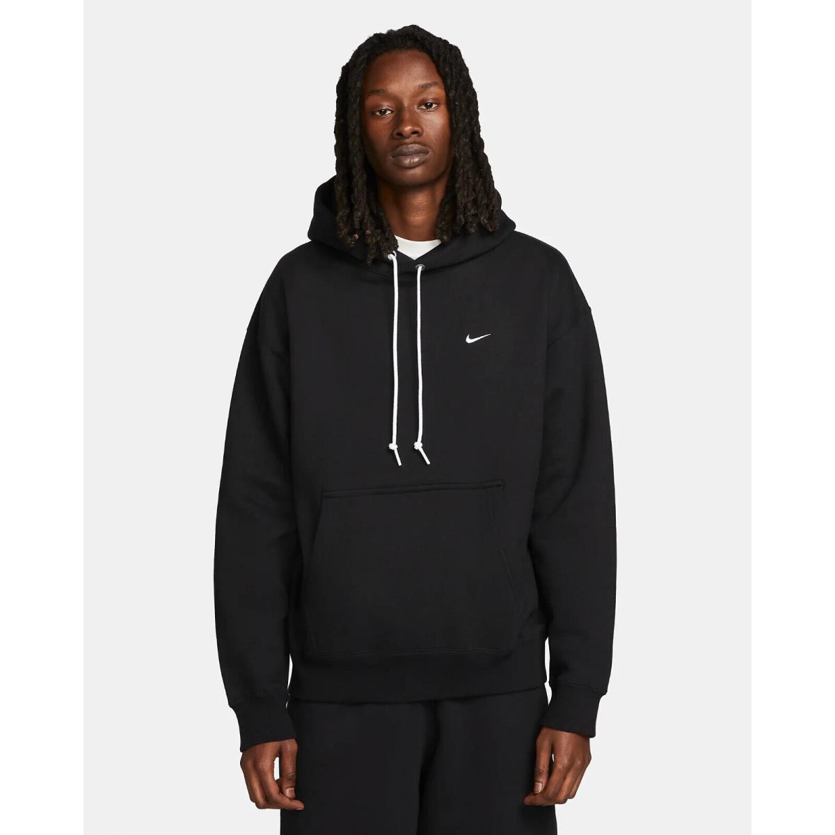 Nike Hoodie Heavyweight Sweatshirt Solo Swoosh Fleece DX1355-010 Men`s Size Xxl