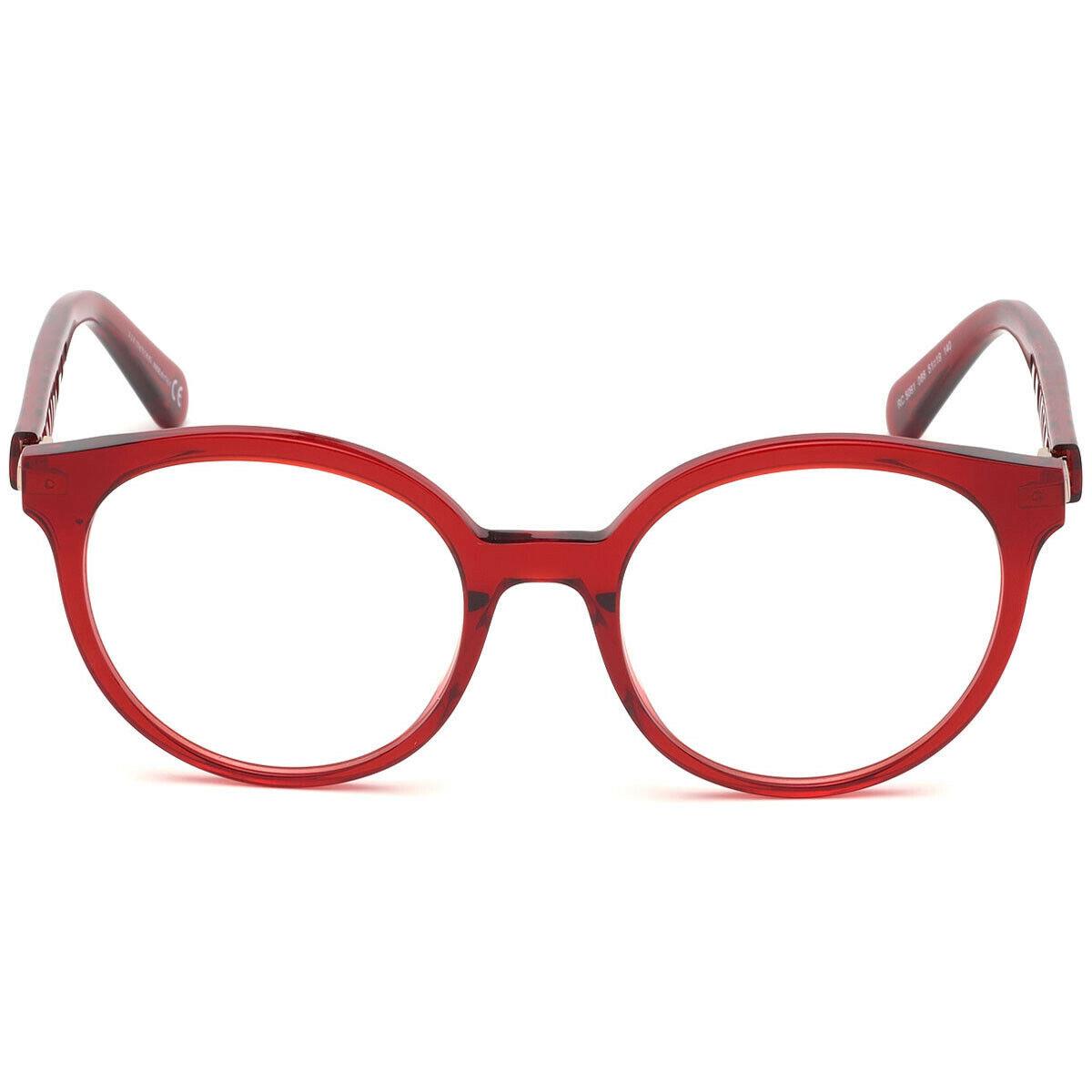 Roberto Cavalli RC 5091-F Red 066 Round Plastic Eyeglasses Frame 51-19-140 Italy