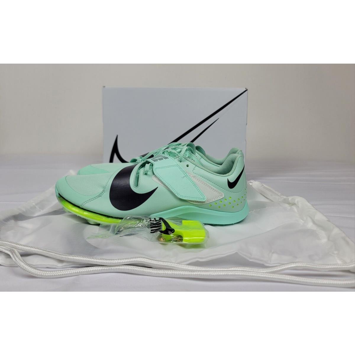 Nike Air Zoom LJ Elite Long Jump Track Spikes DR9924-300 Men`s Size 10 - Green