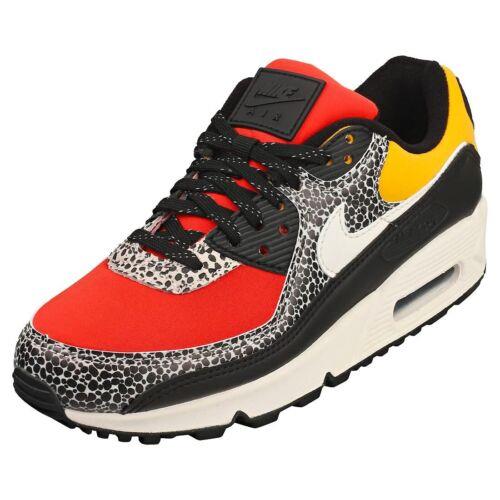 Nike Womens Air Max 90 Running Shoes Black/phantom-chile Red-pollen Size 7